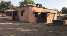 Casa de la Infancia before reconstruction in a state of ruin.