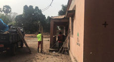 Construction on the way of Casa de la Infancia.